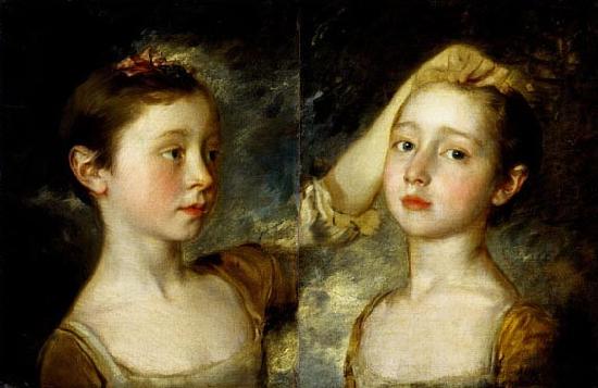 Thomas Gainsborough Mary and Margaret Gainsborough, the artist's daughters oil painting image